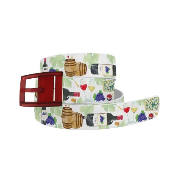 C4 Wine O' Clock Belt with Maroon Buckle Combo