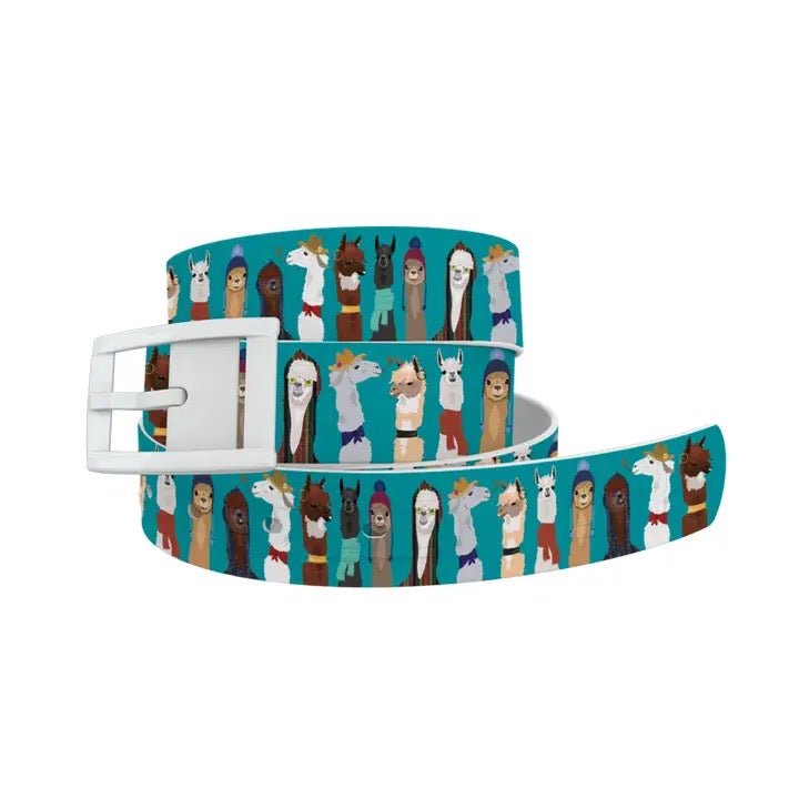 C4 Llama Llove Belt with White Buckle Combo