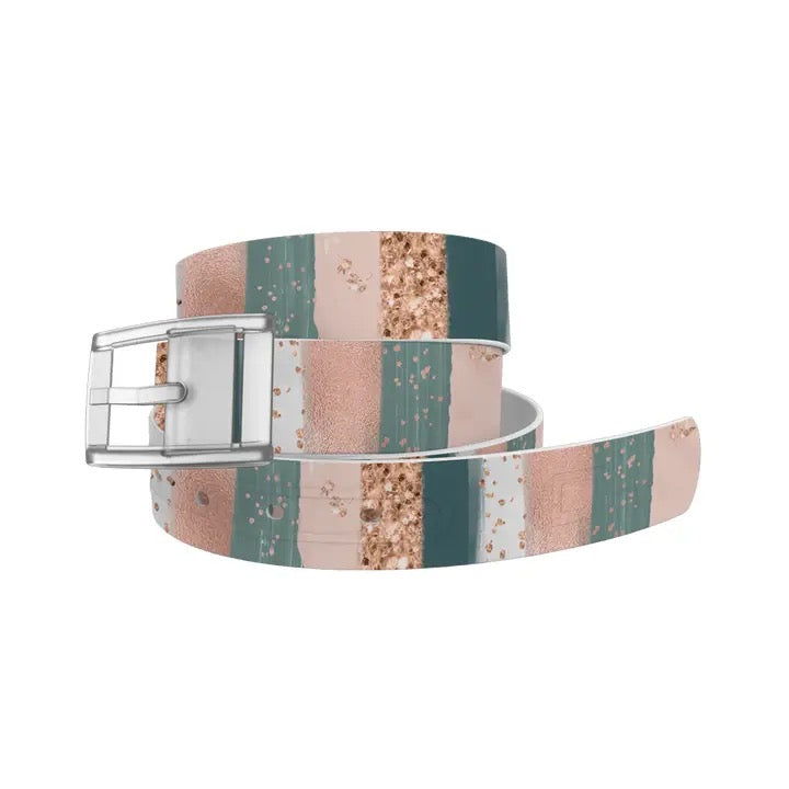 C4 Blush Strokes Belt with Clear Buckle