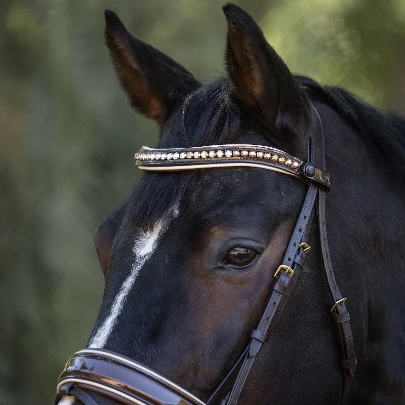 Halter Ego - The Catalonia Metallic Bronze Leather Snaffle Bridle
