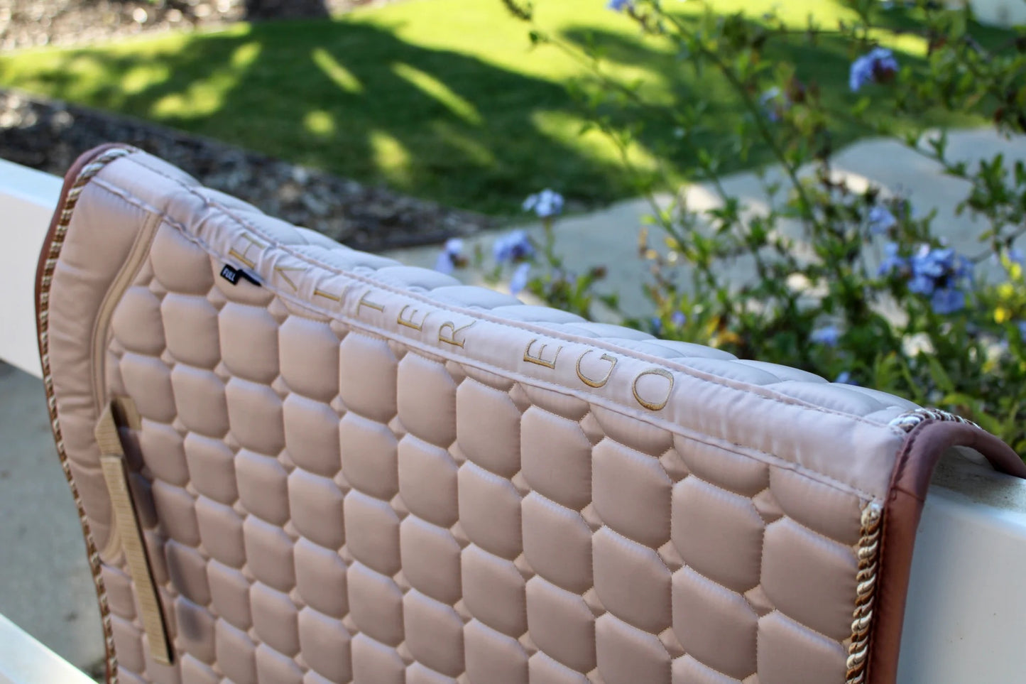 Halter Ego Satin Classic Dressage Saddle Pad - Champagne Taupe