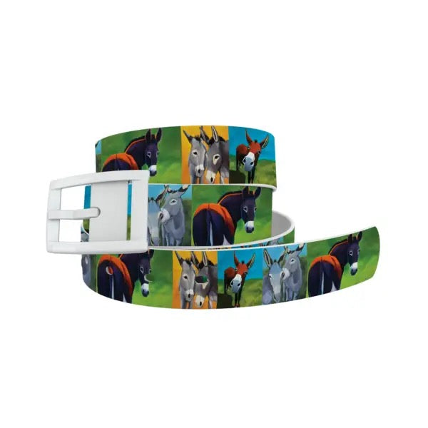 C4 Leslie Anne Webb - Donkey Adoration Belt with White Buckle C