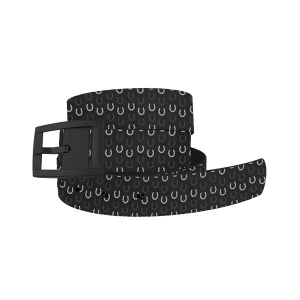C4 Black Horseshoes Belt with Black Buckle Combo