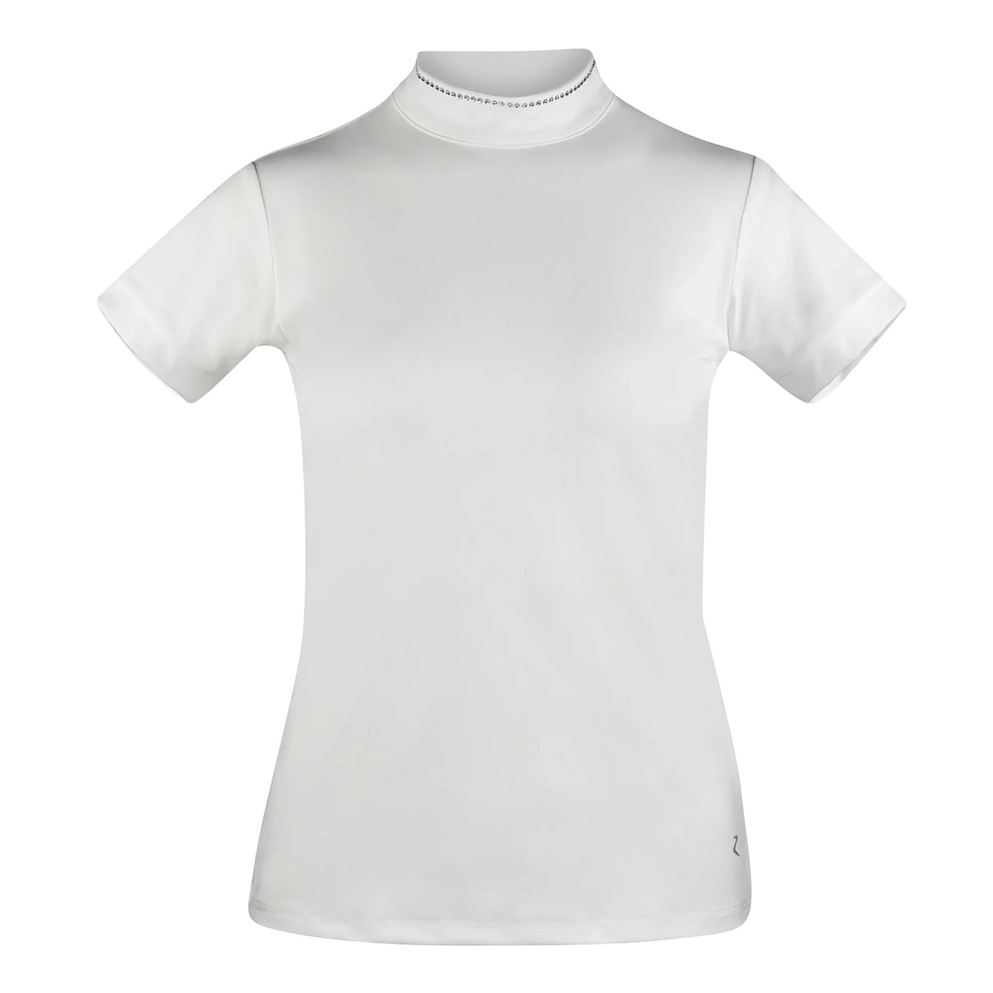 Horze Women's White Georgia Show Shirt -Short Sleeve