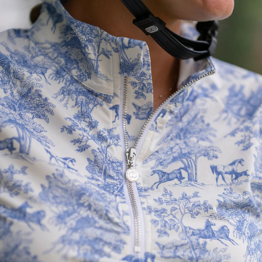 EQUESTRIAN TOILE 1/4 ZIP RIDING TOP ~ LIMITED EDITION