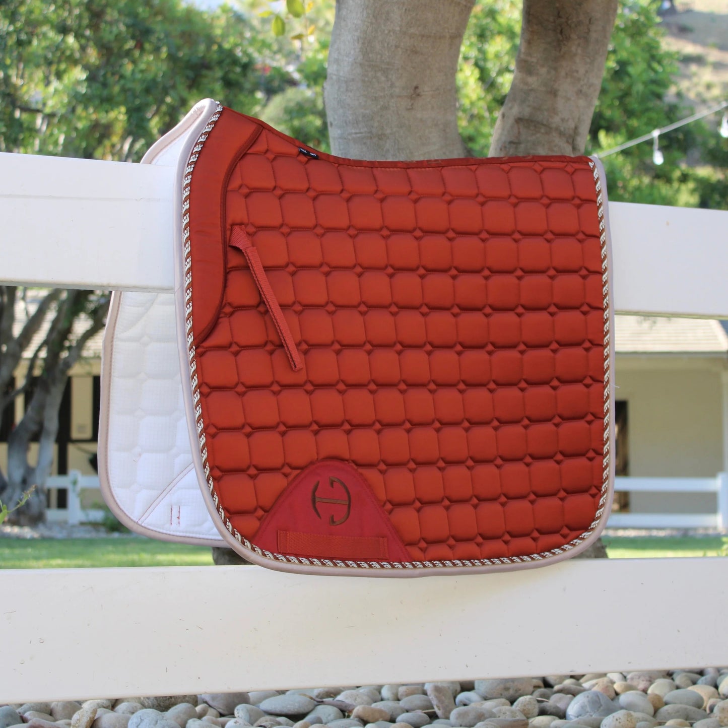 Halter Ego Satin Classic Dressage Saddle Pad - Rust