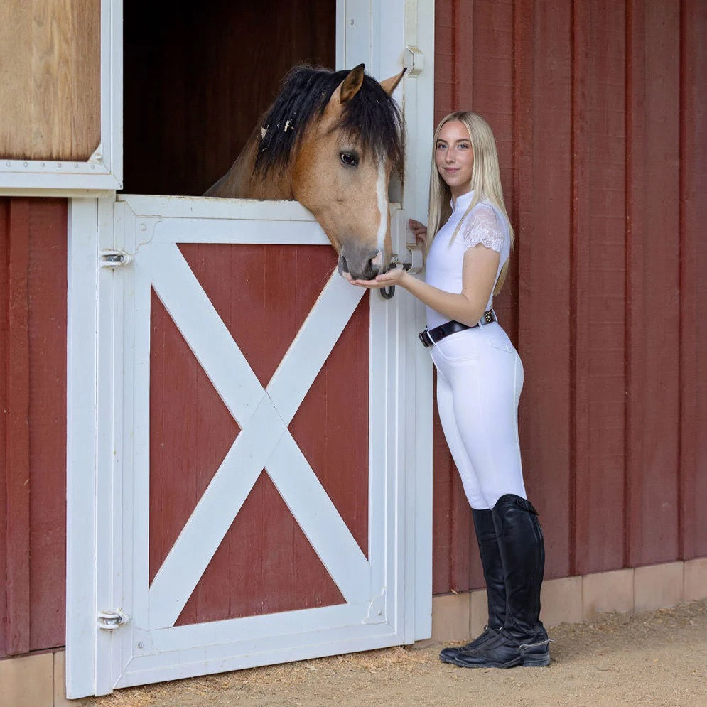 Halter Ego Evolution Mid-Wait Compertion Breech - White on White