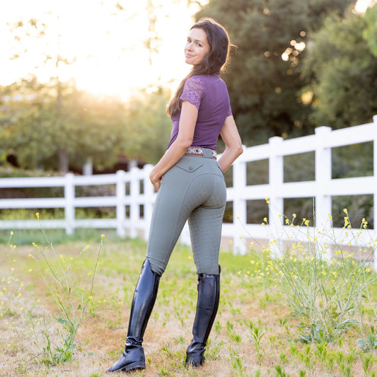 Halter Ego Evolution Full Seat Breeches - SAGE