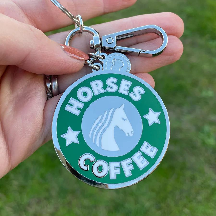 HORSES & COFFEE - KEYCHAIN