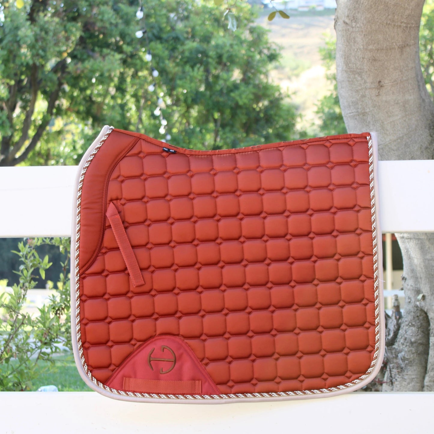 Halter Ego Satin Classic Dressage Saddle Pad - Rust