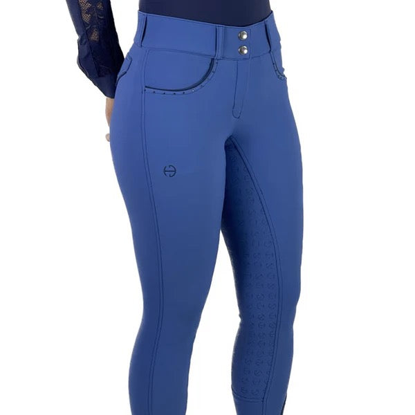 Halter Ego Crystal Evolution Full Seat Breeches - Delft Blue